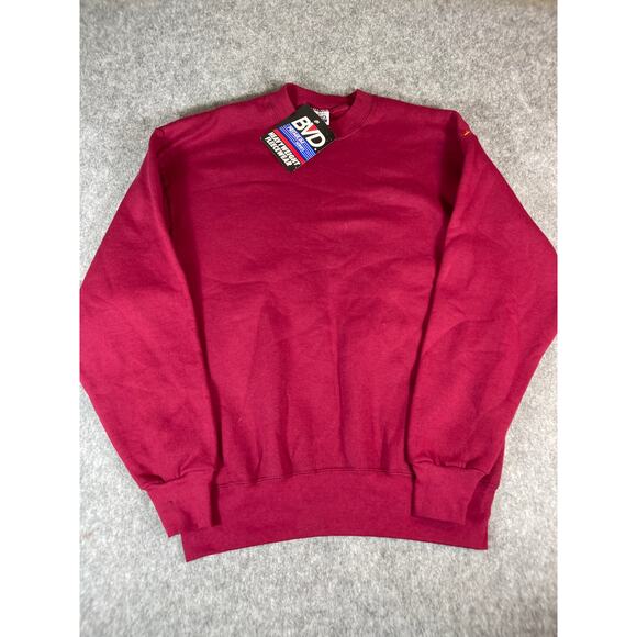 VTG 90s BVD Premium Series Sweatshirt Mens Large Red Heavyweight Fleecewear NWT - Picture 1 of 5